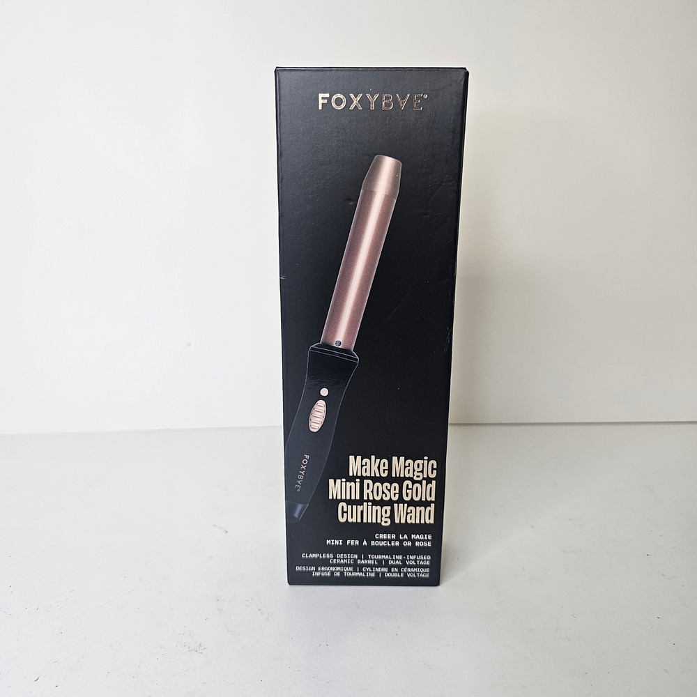 FoxyBae Make Magic Mini Rose Gold Curling Wand Tourmaline Ceramic RG-S-CLU